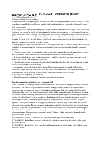 Návod Proficare PC-IPL 3024 IPL zariadenie