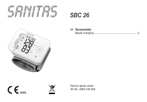 Mode d’emploi Sanitas SBC 26 Tensiomètre