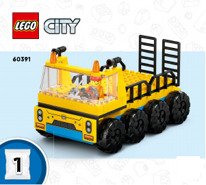 Bruksanvisning Lego set 60391 City Anleggsmaskiner og kran med rivningskule