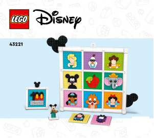 Vadovas Lego set 43221 Disney Disney animacijos simbolių šimtmetis