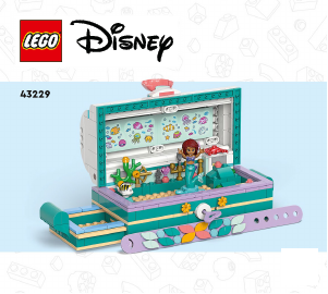 Rokasgrāmata Lego set 43229 Disney Princess Arielas dārgumu lāde