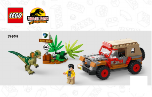 Instrukcja Lego set 76958 Jurassic World Zasadzka na dilofozaura