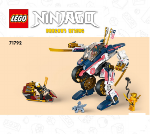 Rokasgrāmata Lego set 71792 Ninjago Sora pārveidojamais motocikla sacīkšu robots