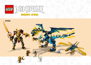 Käyttöohje Lego set 71796 Ninjago Elementtilohikäärme vs. keisarinnan robottiasu