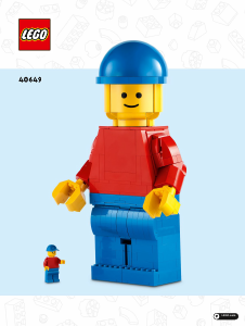 Manual Lego set 40649 Sculptures Up-scaled minifigure