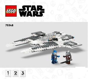 Instrukcja Lego set 75348 Star Wars Mandaloriański myśliwiec Fang Fighter kontra TIE Interceptor