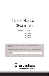 Manual Westinghouse WSI300 Iron
