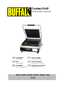 Manuale Buffalo GJ452 Grill a contatto