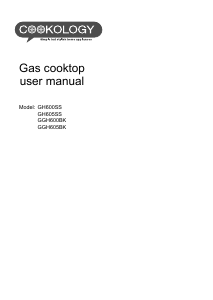 Manual Cookology GGH605WH Hob