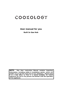 Manual Cookology GH306SS Hob
