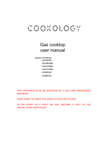 Manual Cookology GGH755BK Hob