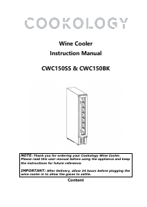 Manual Cookology CWC150SS Wine Cabinet