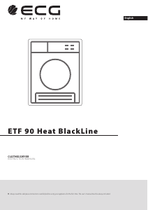 Handleiding ECG ETF 90 Heat BlackLine Wasdroger