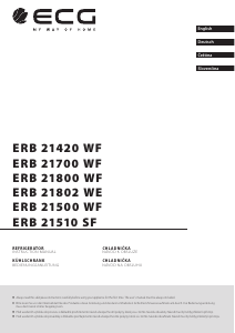 Bedienungsanleitung ECG ERB 21510 SF Kühl-gefrierkombination