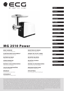 Rokasgrāmata ECG MG 2510 Power Gaļas maļamā mašīna