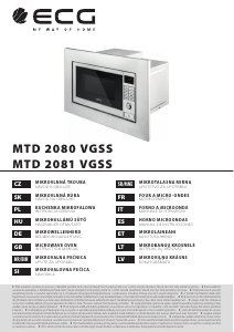 Használati útmutató ECG MTD 2081 VGSS Mikrohullámú sütő