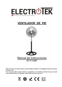 Handleiding Electrotek ET-F14SF Ventilator