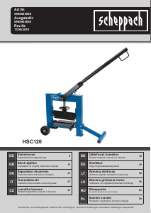 Vadovas Scheppach HSC120 Medienos skaldytuvas