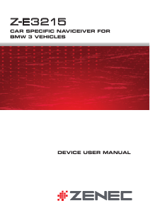Bruksanvisning Zenec Z-E3215 (for BMW) Bilnavigator