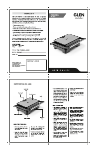 Manual Glen SA 3029 Contact Grill