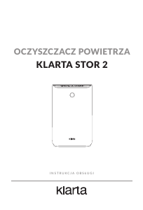 Instrukcja Klarta Stor 2 Oczyszczacz powietrza