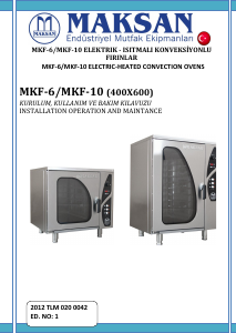 Kullanım kılavuzu Maksan MKF-10 Fırın