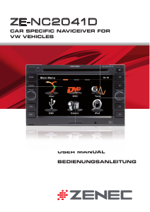 Bruksanvisning Zenec ZE-NC2041D (for Volkswagen and Seat) Bilnavigator