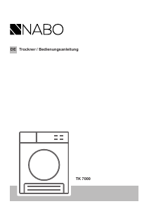 Bedienungsanleitung NABO TK 7000 Trockner