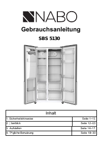 Bedienungsanleitung NABO SBS 5130 Kühl-gefrierkombination