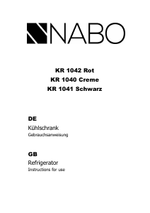 Manual NABO KR 1042 Refrigerator