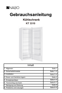 Bedienungsanleitung NABO KT 3310 Kühlschrank