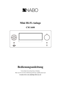 Bedienungsanleitung NABO CM 1600 Stereoanlage