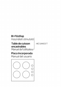 Mode d’emploi BEKO HIC 64403 T Table de cuisson