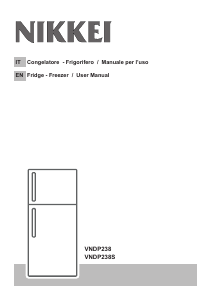 Handleiding Nikkei VNDP238S Koel-vries combinatie