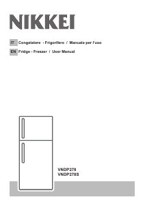 Manual Nikkei VNDP278 Fridge-Freezer