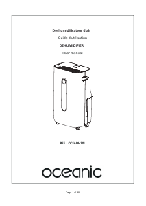 Mode d’emploi Oceanic OCEADH20L Déshumidificateur
