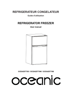Mode d’emploi Oceanic OCEA2DT70B Réfrigérateur combiné