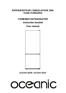 Mode d’emploi Oceanic OCEAFC207W Réfrigérateur combiné