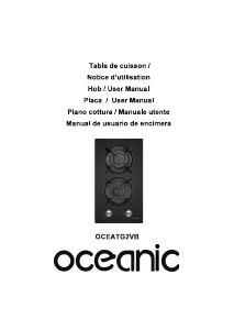 Handleiding Oceanic OCEATG2VB Kookplaat