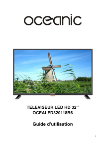 Mode d’emploi Oceanic OCEALED320118B6 Téléviseur LED