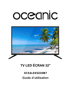 Mode d’emploi Oceanic OCEALED32319B7 Téléviseur LED