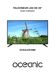 Mode d’emploi Oceanic OCEALED39B6 Téléviseur LED