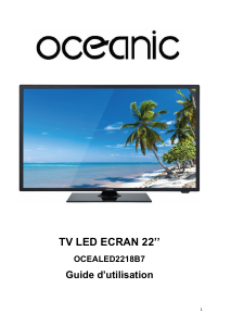 Mode d’emploi Oceanic OCEALED2218B7 Téléviseur LED