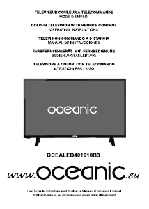 Mode d’emploi Oceanic OCEALED401018B3 Téléviseur LED