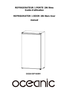 Handleiding Oceanic OCEA1DF193W1 Koelkast