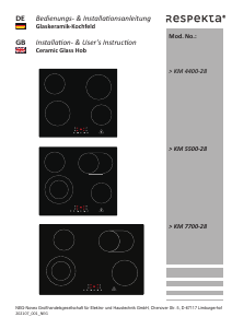 Bedienungsanleitung Respekta KM5500-28 Kochfeld
