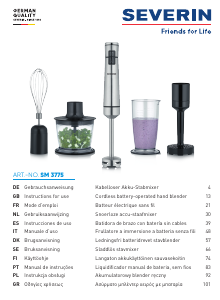 Brugsanvisning Severin SM 3775 Stavblender