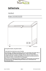 Handleiding TroniTechnik Borgar 295 Vriezer