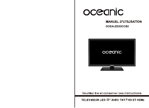 Mode d’emploi Oceanic OCEALED22CCB2 Téléviseur LED