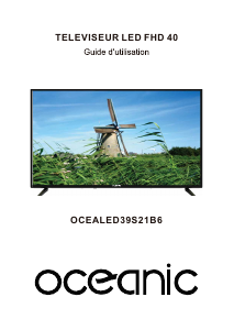 Mode d’emploi Oceanic OCEALED39S21B6 Téléviseur LED